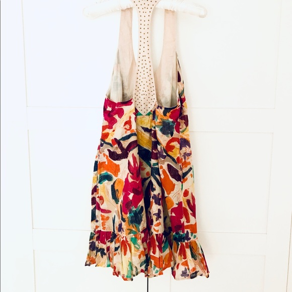 French Connection Cotton Dress w/ Beaded Halter 6 - Picture 4 of 6